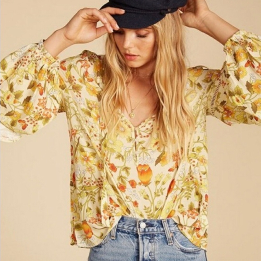 Spell Sayulita Blouse in Sunflower - size small